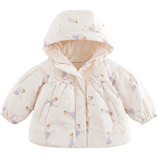 [夹棉保暖]马克珍妮女童芭蕾女孩花苞外套宝宝棉衣冬装新款551576