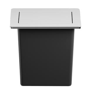 台面嵌入式不锈钢垃圾桶盖长方形盖子家用厨房摇盖洗手台隐藏翻盖