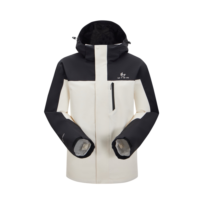 美特斯邦威男女同款三合一冲锋衣冬季新款羽绒内胆防水防风外套