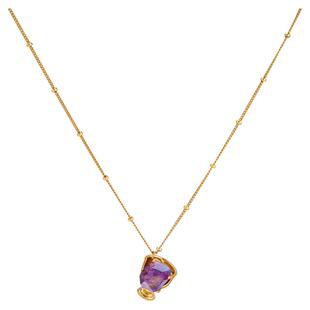 Rainy and Cloudy庄园系列｜闪灵钻项链 亮金圣杯项链 紫水晶项链