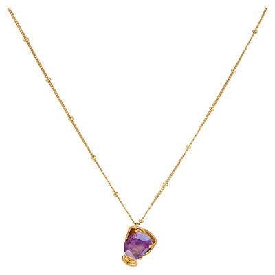 庄园｜闪灵钻亮银圣杯项链