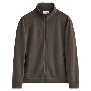 高端老钱风 针织羊毛复合丝柔保暖面料 秋冬立领夹克外套 DAJ388