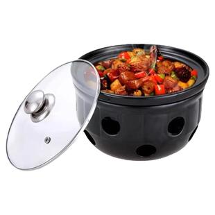 康舒陶瓷酒精炉火锅商用 明火耐高温炖锅汤锅家用加热炖煲打边炉