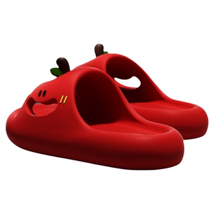 本命年苹果红色eva拖鞋女2026新款室内居家厚底防滑浴室洗澡凉拖