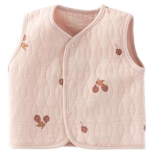 冬季婴儿保暖马甲秋冬季儿童坎肩马夹男女宝宝夹棉马甲护胸背心衫