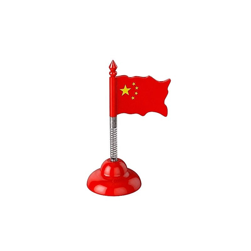 中国红桌面弹簧车载摆件