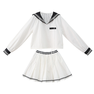 女大童套装2026夏装新款初中生日系jk制服学院风长袖水手服两件套