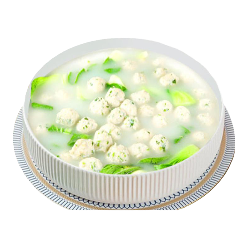 香菜豬肉貢丸火鍋丸子家常煮湯食材燒烤貢丸可煎可炸可煮拾分味道