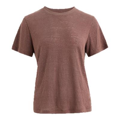 亚麻圆领短袖T恤简约时尚百搭