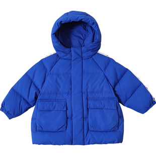 中长款宝宝羽绒服加厚男童女童保暖秋冬季儿童装白鸭绒洋气中小童