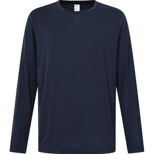 本来BENLAI男士羊毛混纺长袖T恤25秋季新款打底圆领上衣BRM450014