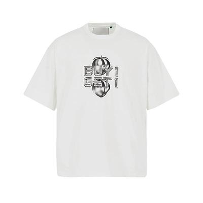 原创全棉钢铁蜜桃印花短袖