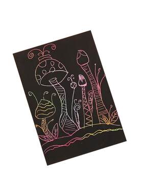 刮画纸炫彩儿童创意DIY画送工具