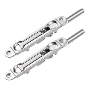 防盗门天地插销锁门栓不锈钢圆头锌合金插销入户大门带齿暗装插销