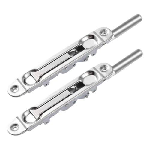 防盗门天地插销锁门栓不锈钢圆头锌合金插销入户大门带齿暗装插销