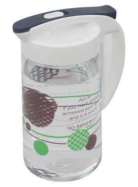 好奇小子塑料冷水壶食品级PC家用餐厅开水壶茶壶弹盖耐摔耐热防漏
