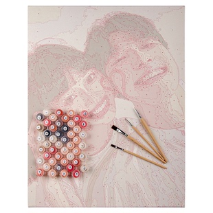 diy数字油画定制情人节礼物填充手工填色手绘减压数字油画