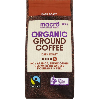 Macro黑咖啡粉有机中度咖啡