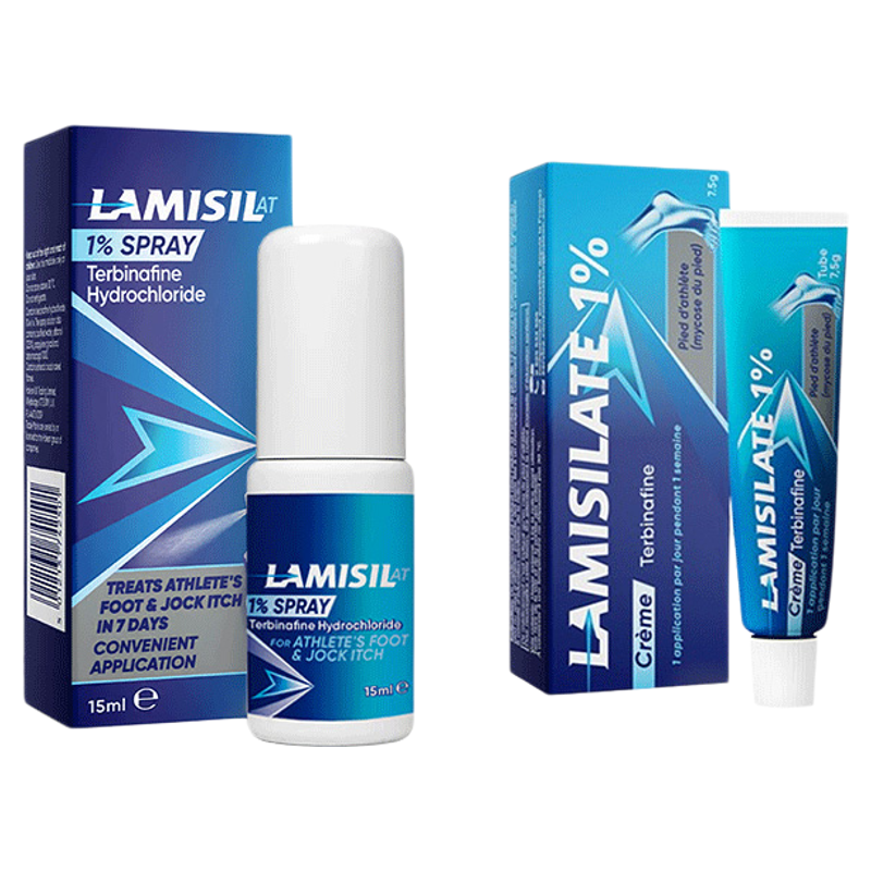 瑞士兰美抒Lamisil盐酸特比萘芬乳膏澳洲脚气膏7.5g+15ml喷雾套装