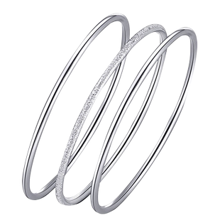 玫妃幸运草双环闭口纯银手镯足银9999小众百搭时尚年轻款送女友