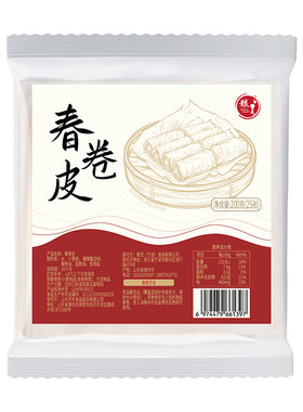 粮觅春卷皮春饼 早餐半成品油炸小吃商用春卷薄饼皮家用手工面皮