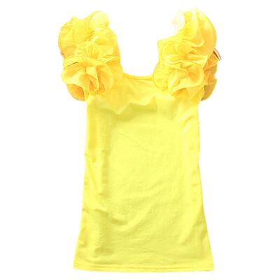 时尚短袖T恤修身泡泡袖短款上衣