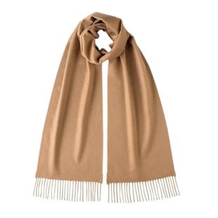 Johnstons of Elgin秋冬经典纯色格纹羊绒围巾男女礼盒 高级定制