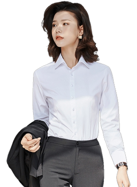 白衬衫韩版宽松风短袖工作服