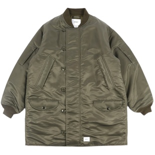 原创潮牌流行棉衣外套男中长款休闲加厚棉服羽绒服余文乐非 wtaps