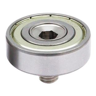 外螺纹304不锈钢螺杆光杆轴承钢带螺杆螺丝滚轮金属小滑轮导向轮