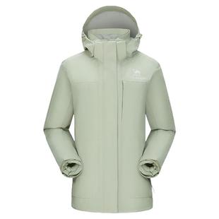 骆驼女装鹅绒羽绒服冲锋衣三合一2025冬季休闲外套防泼水夹克女