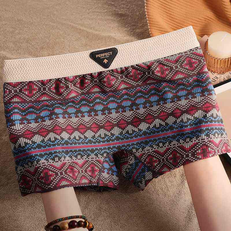 2025新款女士内裤棉质平角底裤衩女生复古透气防走光安全四角裤头