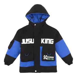 儿童装男童加绒外套秋冬加厚棉衣2025新款大童派克服冬装男孩棉袄