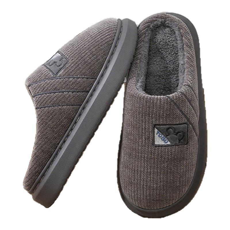 德国男士棉拖鞋男款冬季居家居室内保暖防水大码毛棉鞋女款秋冬天