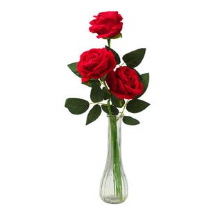 玫瑰仿真花束客厅卧室装饰品餐桌干花摆件婚庆假花插花瓶摆设花束