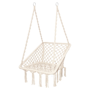 ins方形吊椅秋千室内户外庭院网红树摇摇椅民宿阳台吊篮流苏吊篮