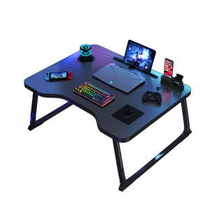 拜浦床上小桌子可折叠笔记本电脑桌大学生宿舍电竞风碳纤维床上学习桌书桌家用懒人支架卧室飘窗桌写字小桌板