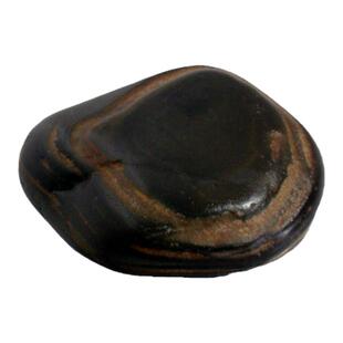 崂山试金湾纯天然试金石墨玉140克把件典当行专用试金工具19-2