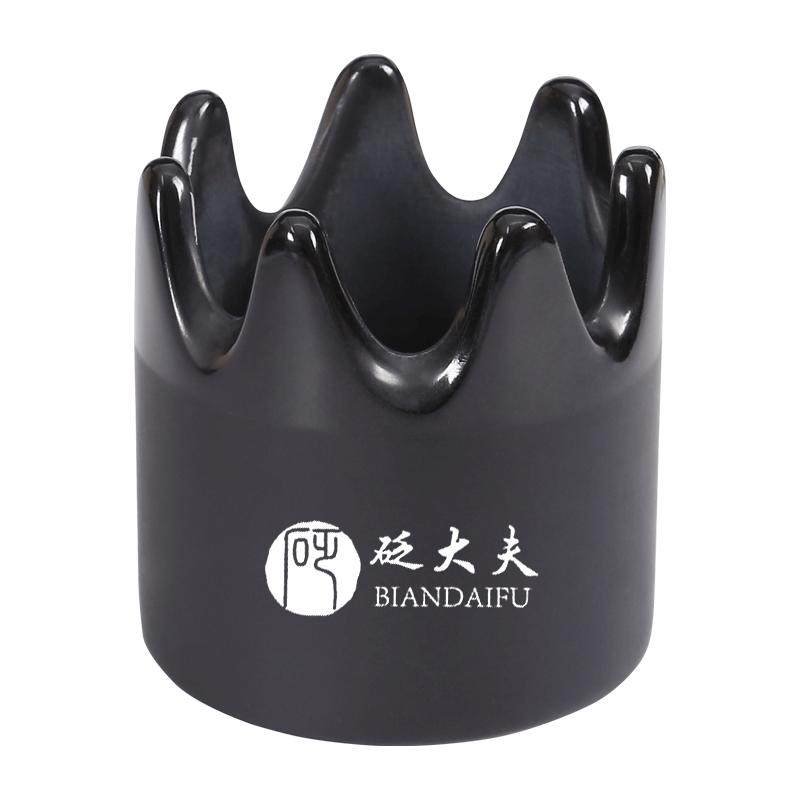 砭石经络梳头皮按摩梳宽齿七齿梳