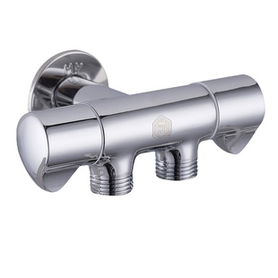 全铜三通角阀一进二出双控双开关洗衣机专用带水龙头一分二分水器