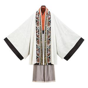 花朝记｜梦行云｜宋汉服男装赵伯yue墓对襟衫宋裤印金定织仿花罗
