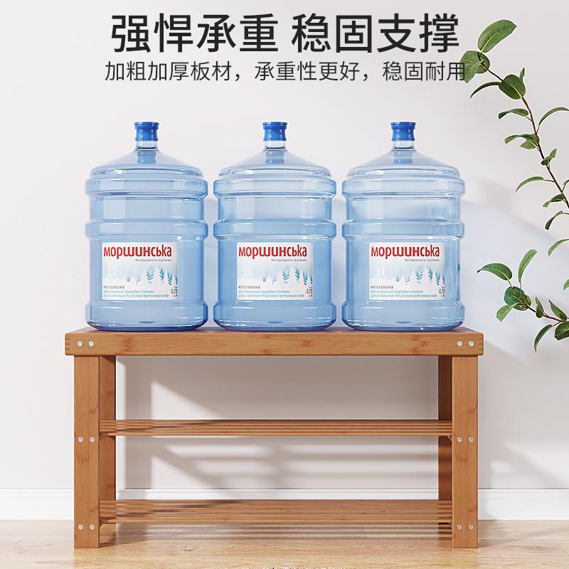 进门换鞋凳门口家用可坐穿鞋长凳楠竹试衣间凳子鞋架鞋柜坐凳一体