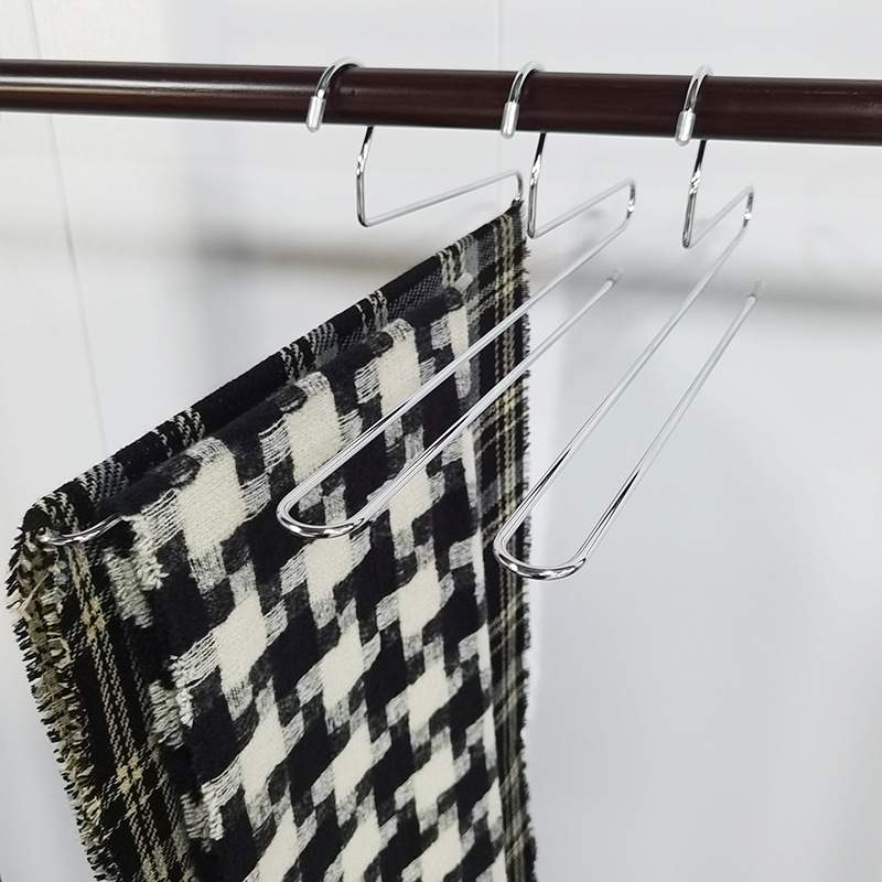 跨境加长围巾挂s形装无痕床单衣软展示架四件套挂金属型挂裤架鹅