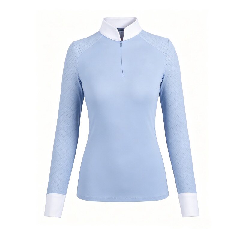 BOCY马术服上衣女长袖骑马服T恤骑士服障碍舞步比赛套装速干英伦