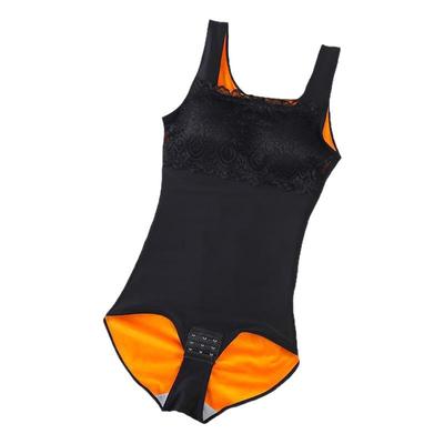 免文胸秋冬加厚加绒连体塑身衣女