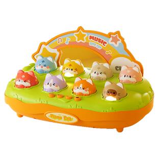 儿童钢琴玩具猫咪打地鼠敲击按压音乐启蒙早教益智男女宝宝0到1岁