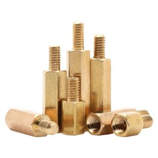 M2M2.5M3M4M5六角铜柱单头隔离柱铜螺柱螺丝*6/7/8/10/12/15+6mm