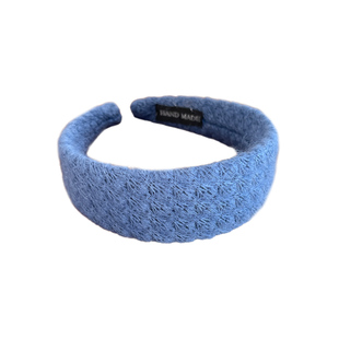 温柔复古菱格毛线宽边发箍女2025新款高颅顶头箍发卡洗脸发捆秋冬