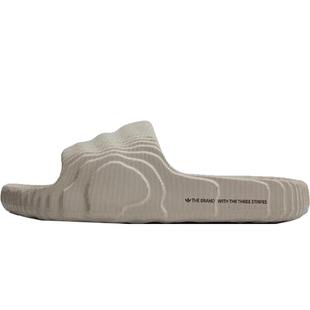 滔搏adidas阿迪达斯三叶草男女ADILETTE22灰色波浪厚底凉拖HQ4670