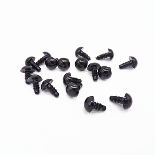 100颗毛线钩针玩偶眼睛黑色螺丝眼珠子DIY手工制作配件动物